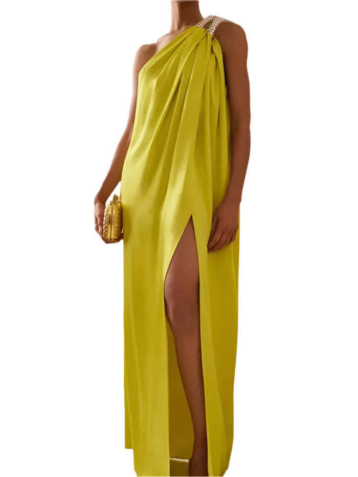 Robe Maxi Asymétrique EleganceOne – Robe Sophistiquée à Une Épaule
