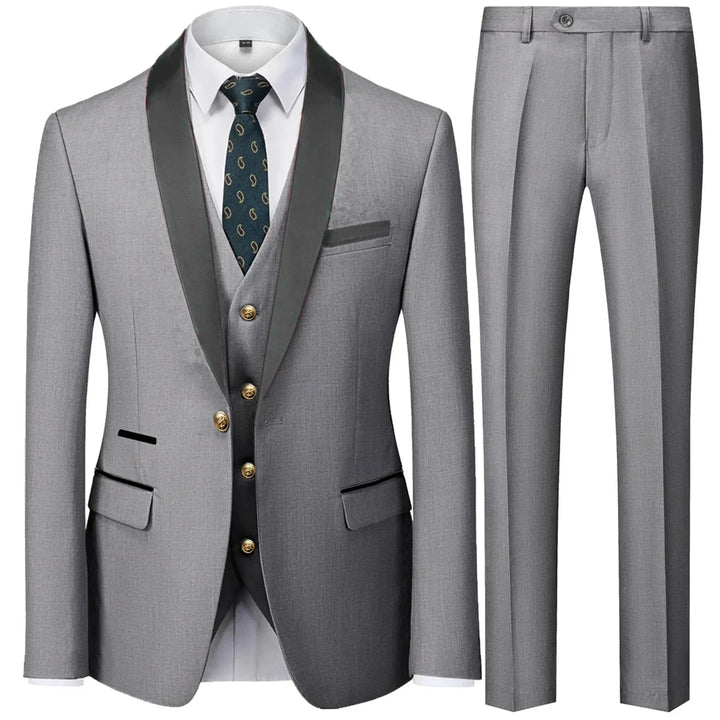 Costume pour homme 3 pièces pour invité de mariage | Veste, gilet et pantalon