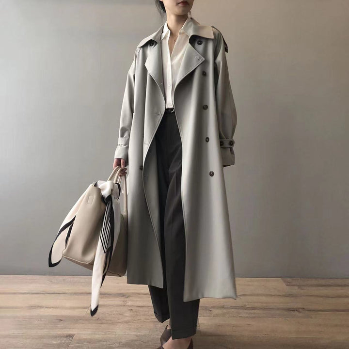 Manteau Trench Long Imperméable pour Femmes | Col Revers