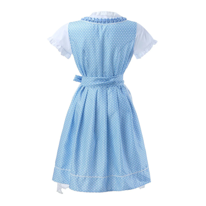 Robe Dirndl Bleue Oktoberfest pour Femmes