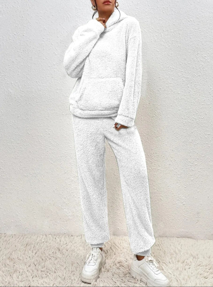 Ensemble teddy élégant et douillet avec poupée à capuche pour femmes