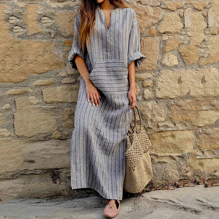 Ingeborg™ | Robe maxi vintage rayée