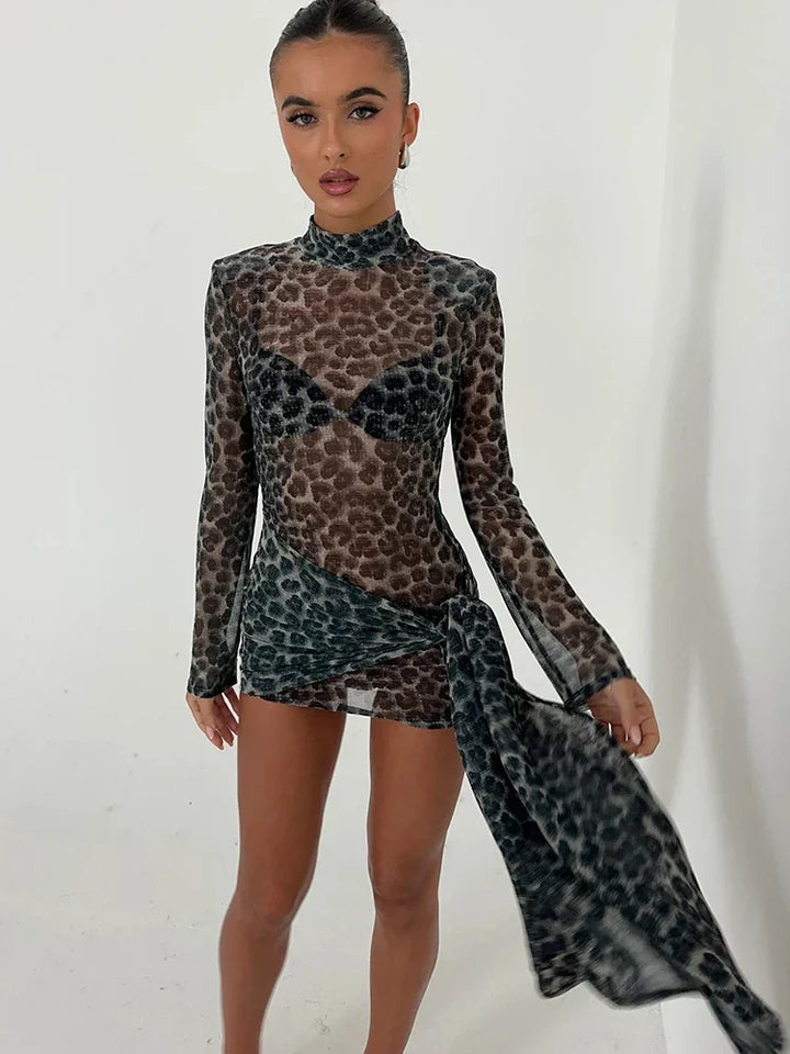 Livia | Robe Mini Femme au Design Imprimé Séduisant