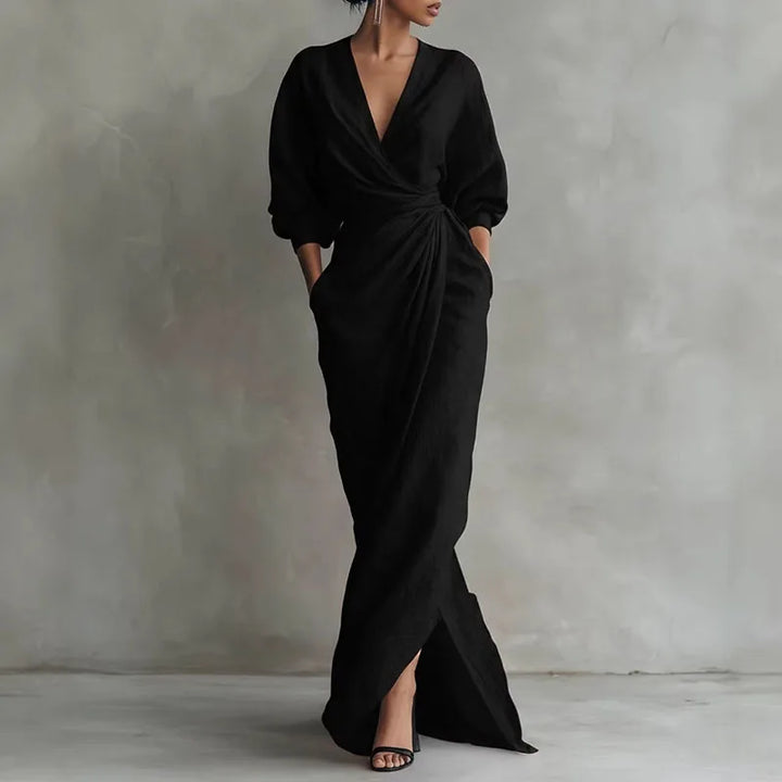 Susan | Robe Maxi à Enveloppe à Décolleté en V pour Femmes