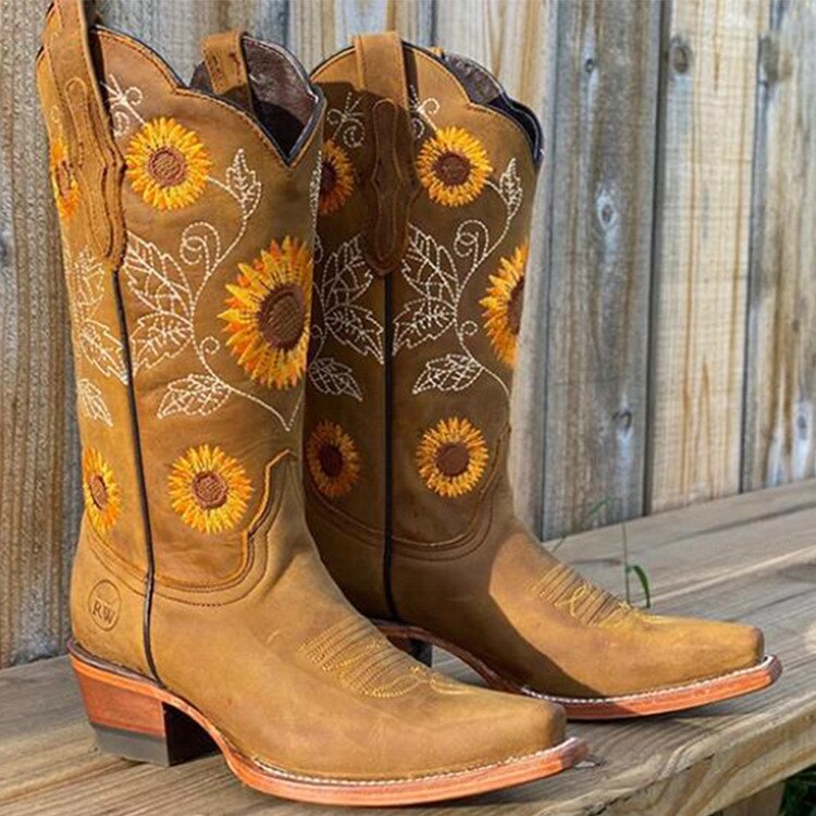 Sophie | Bottes cowboy à tige brodée pour femmes