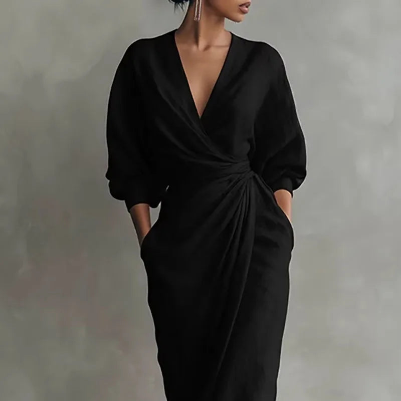 Susan | Robe Maxi à Enveloppe à Décolleté en V pour Femmes