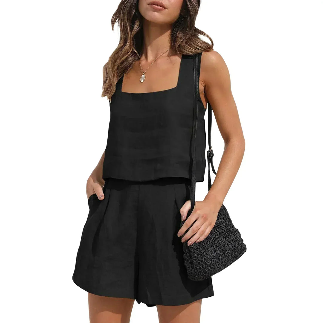 Ensemble élégant composé d'une veste et d'un short pour femmes
