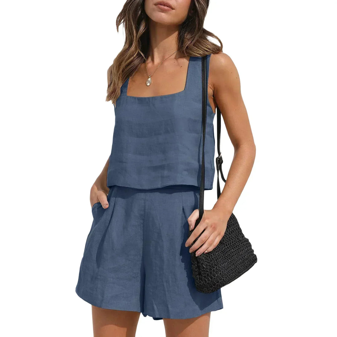 Ensemble élégant composé d'une veste et d'un short pour femmes