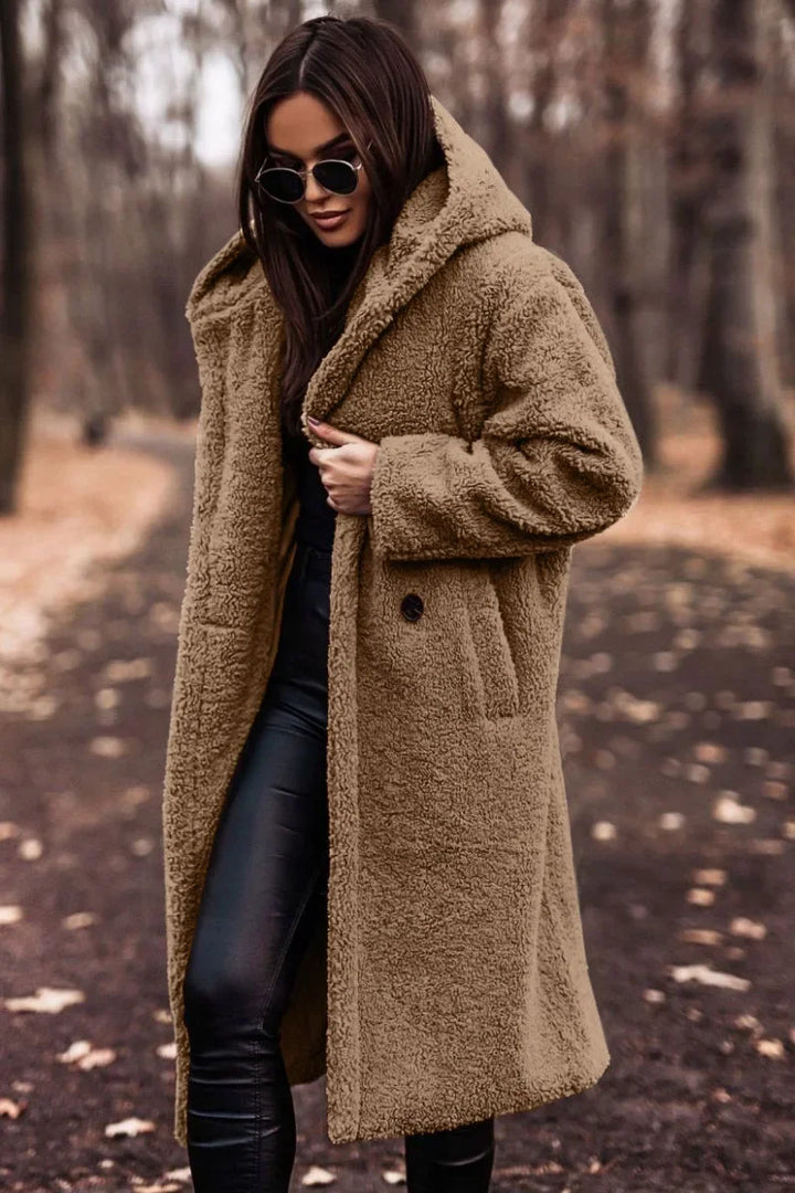 Manteau d'Hiver Femme avec Capuche Douce et Long | Chaud