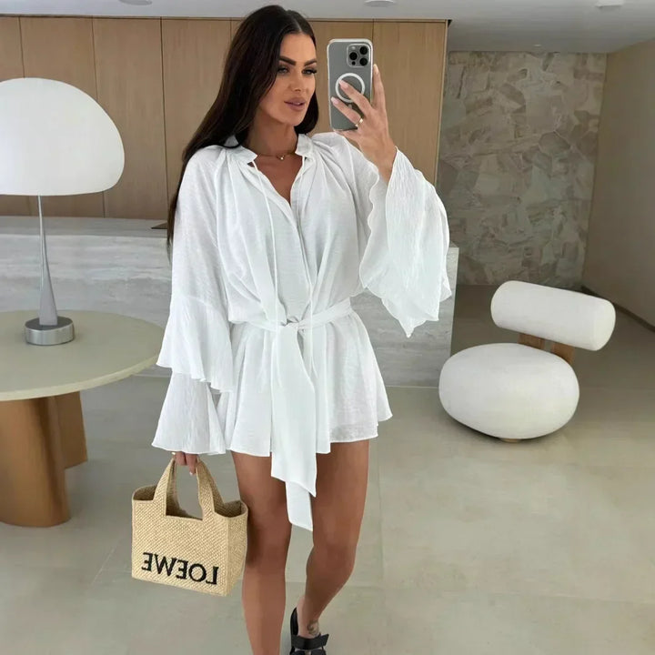 MAYLORA™ | Robe chemise légère avec ceinture à la taille