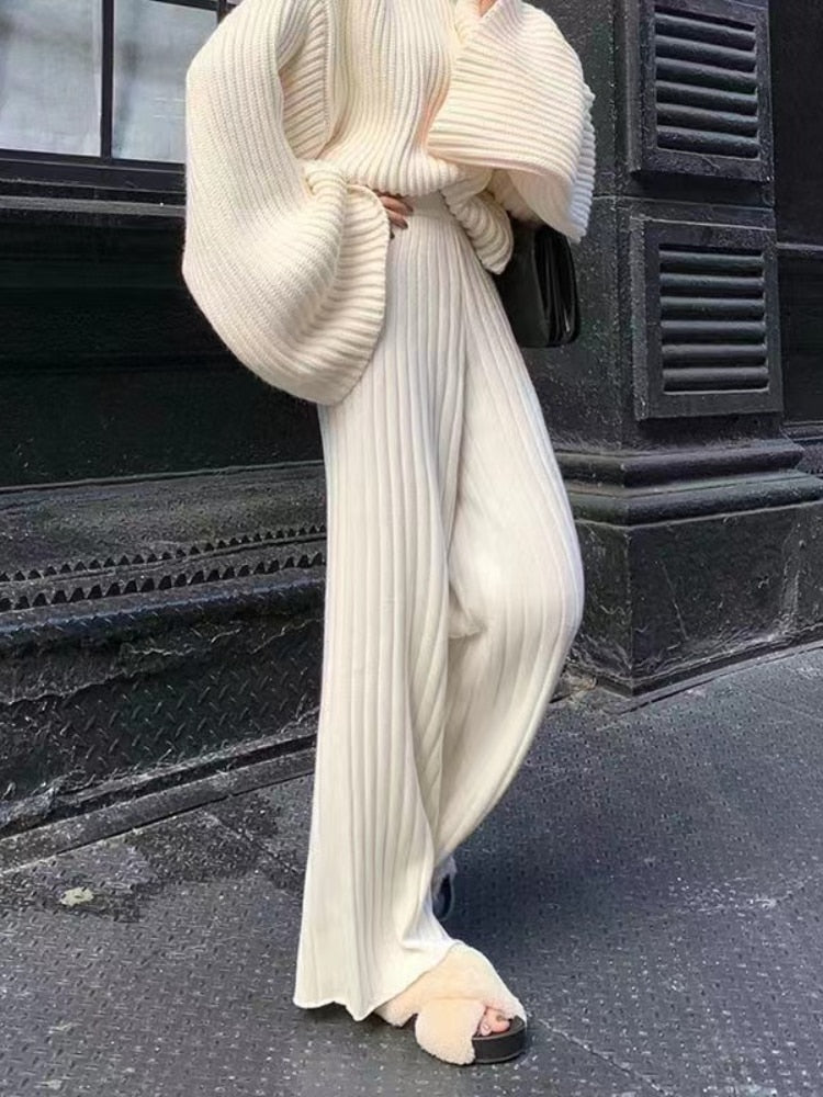 Pantalon long en tissu pour femmes à rayures