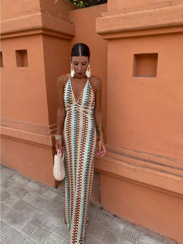 Priscilla | Robe maxi à dos nu - Fluide et chic