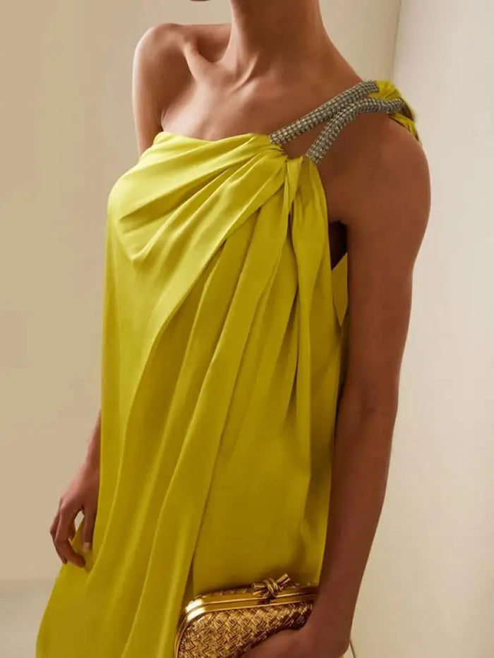 Robe Maxi Asymétrique EleganceOne – Robe Sophistiquée à Une Épaule