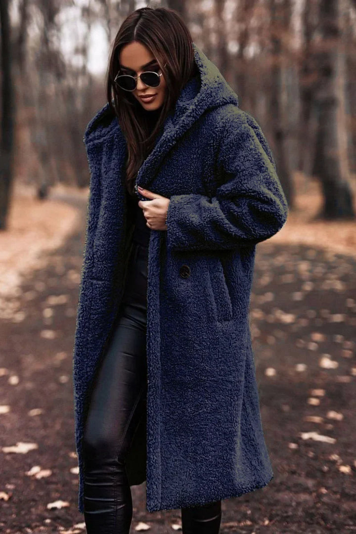 Manteau d'Hiver Femme avec Capuche Douce et Long | Chaud