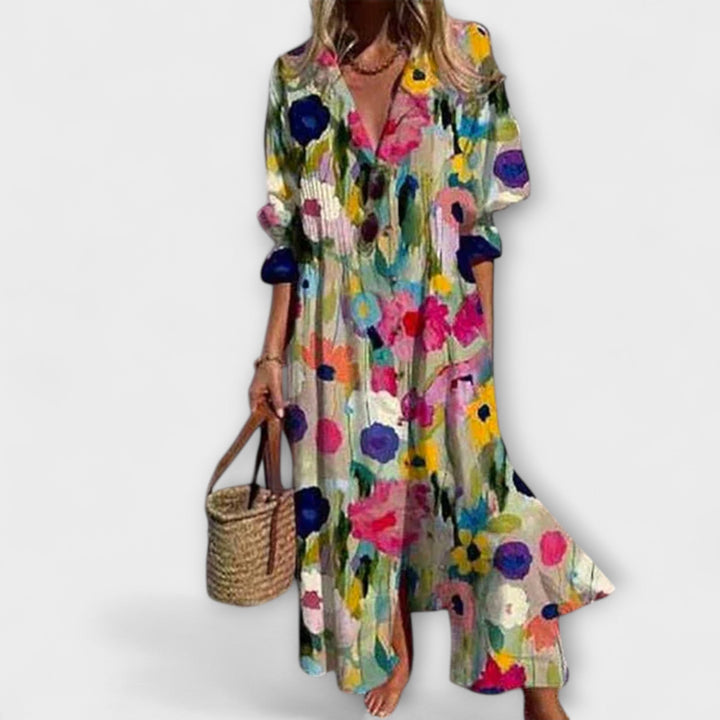 Franziska | Robe Maxi Flatteuse pour Femmes avec Camouflage du Ventre – Maxi Flatteuse 2026