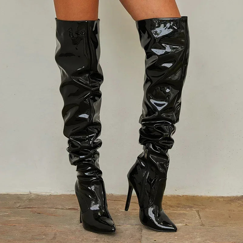 Bottes Overknee pour femmes | Talon stiletto avec bout pointu