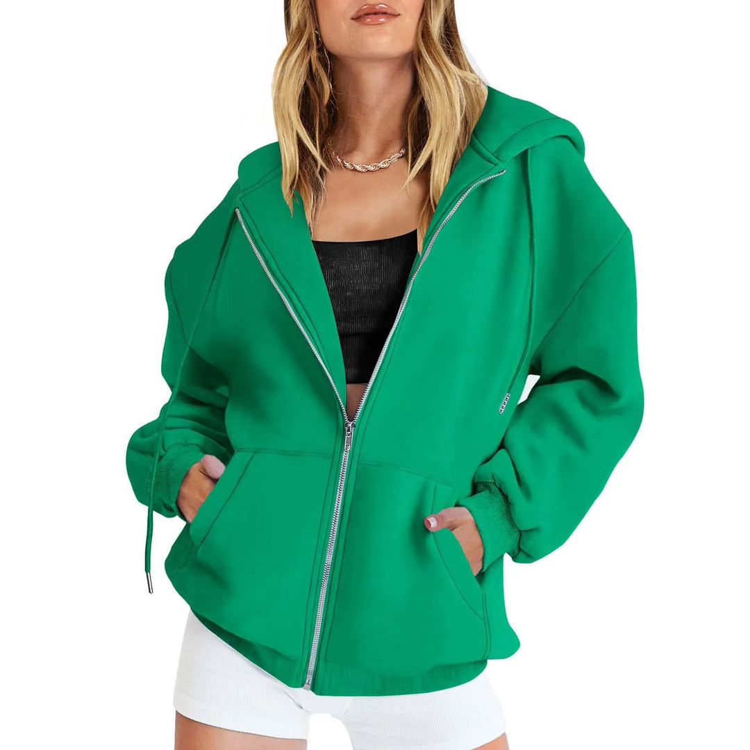 Valeria | Sweat à capuche zippé pour femmes confortable et stylé