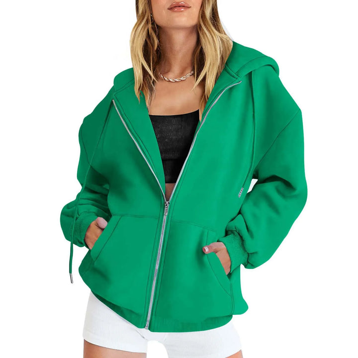 Valeria | Sweat à capuche zippé pour femmes confortable et stylé