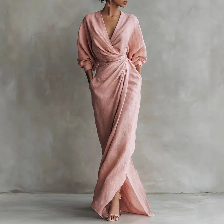 Susan | Robe Maxi à Enveloppe à Décolleté en V pour Femmes