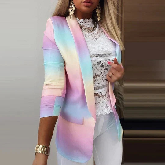 Thanea | blazer à manches longues tie-dye pour femmes