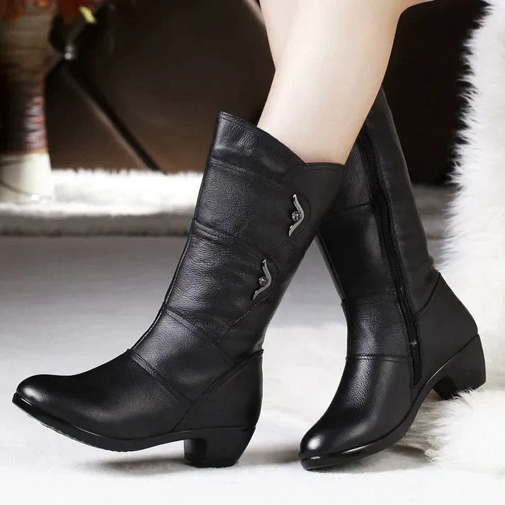 Bottes d'hiver noires pour femmes | Chaleureuses