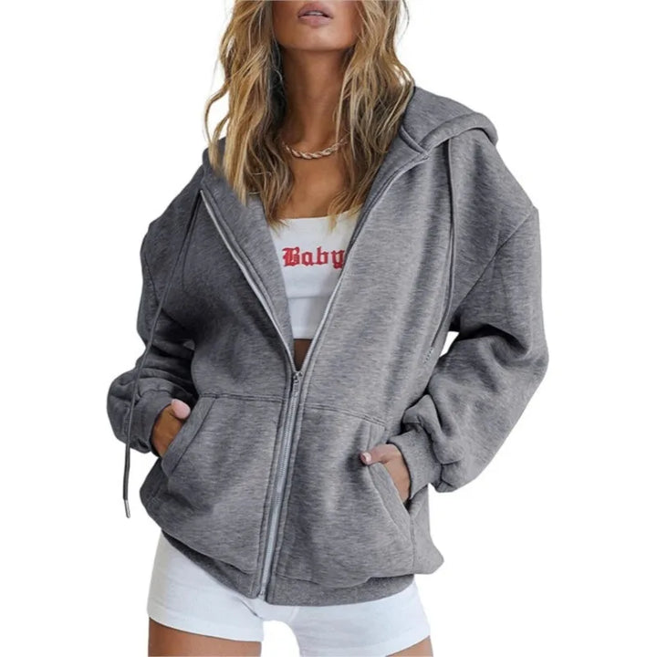 Valeria | Sweat à capuche zippé pour femmes confortable et stylé