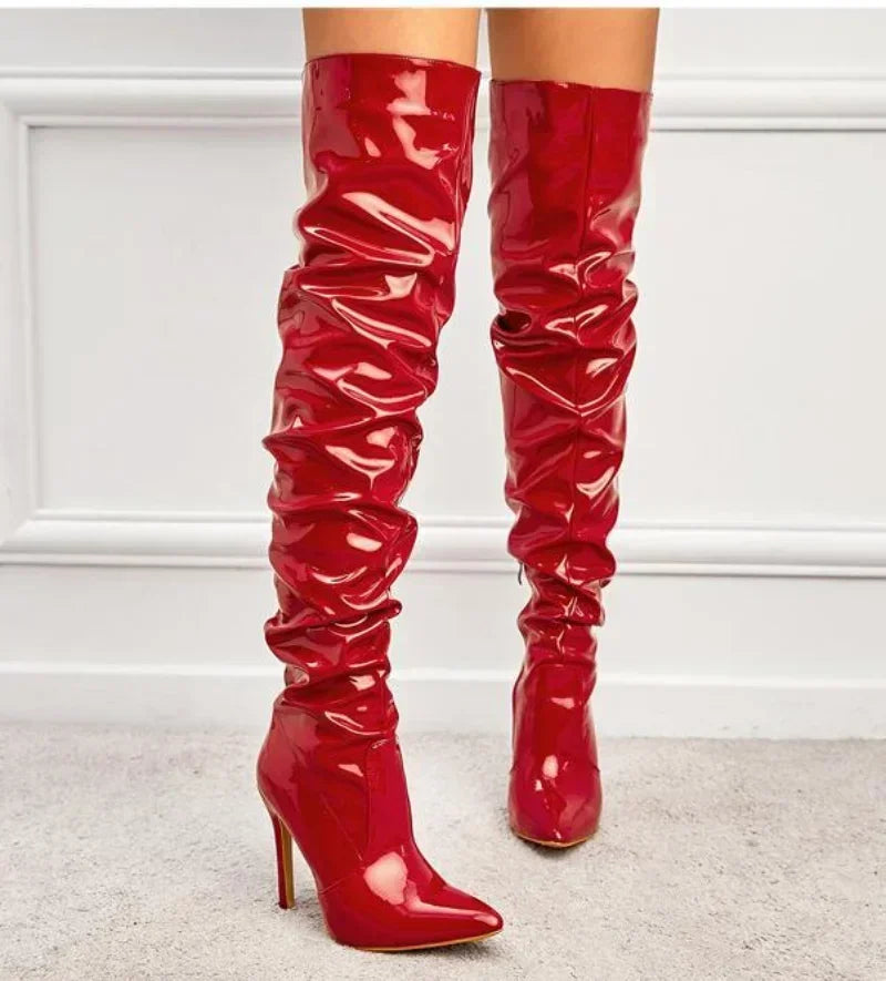 Bottes Overknee pour femmes | Talon stiletto avec bout pointu