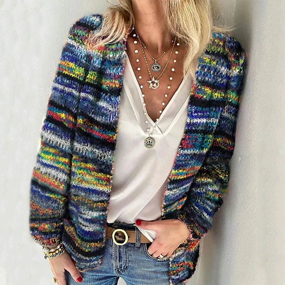 Elena | Cardigan en tricot élégant pour femmes avec fermeture éclair
