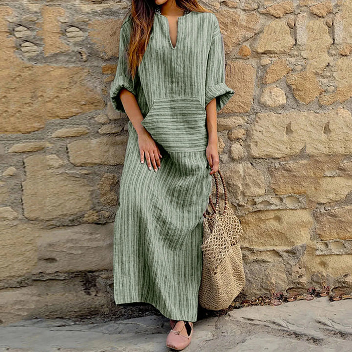 Ingeborg™ | Robe maxi vintage rayée