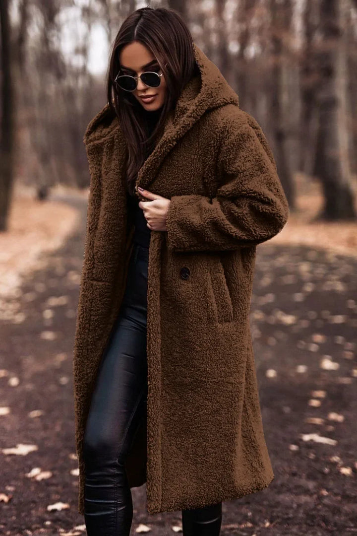 Manteau d'Hiver Femme avec Capuche Douce et Long | Chaud