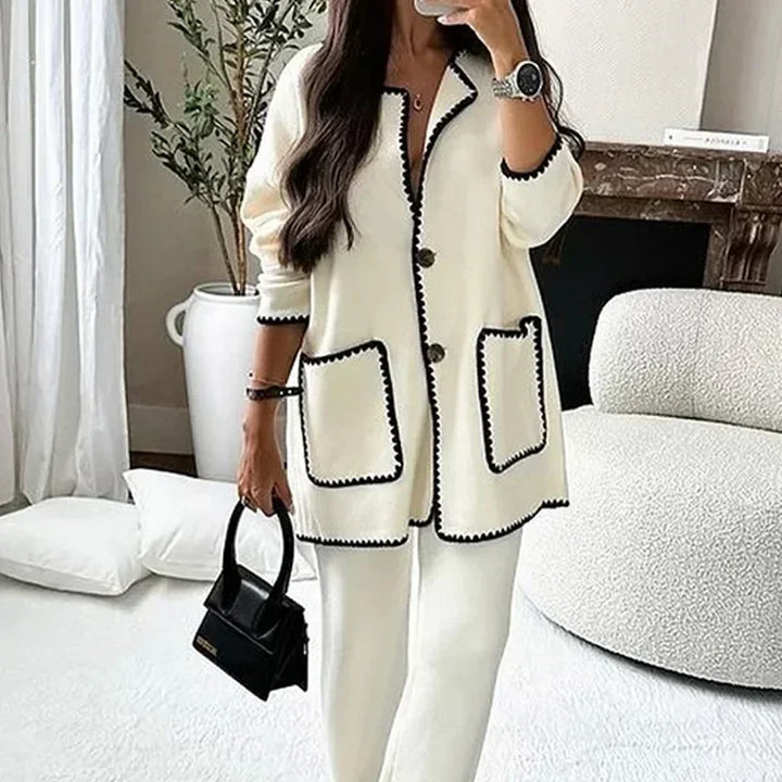 Carlota | Ensemble de cardigan et pantalon pour femmes, élégant et sur mesure