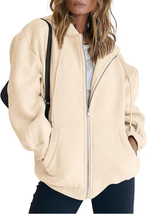 Valeria | Sweat à capuche zippé pour femmes confortable et stylé