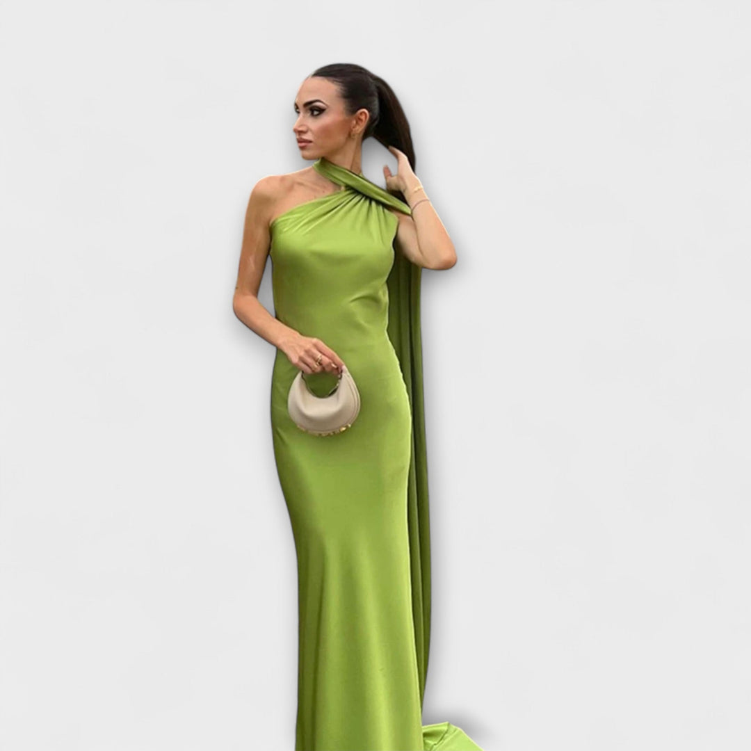 Robe Maxi Halter Off-Shoulder Élégante