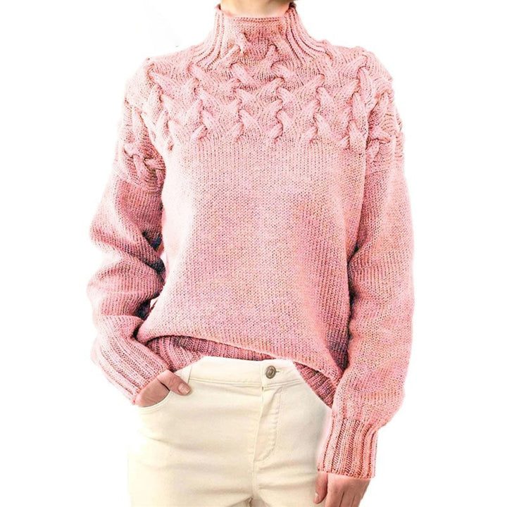 Pull col roulé femme tricoté | Chaud & Élegant