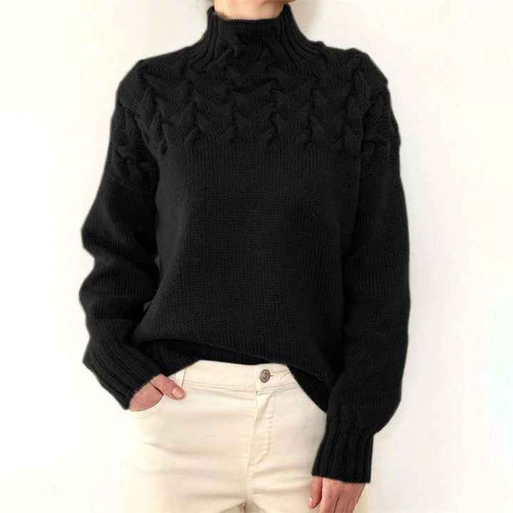 Pull col roulé femme tricoté | Chaud & Élegant