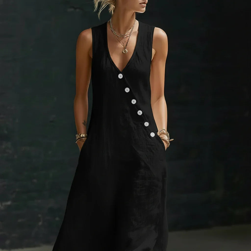 Robe d'été femme Robe maxi décontractée avec poches