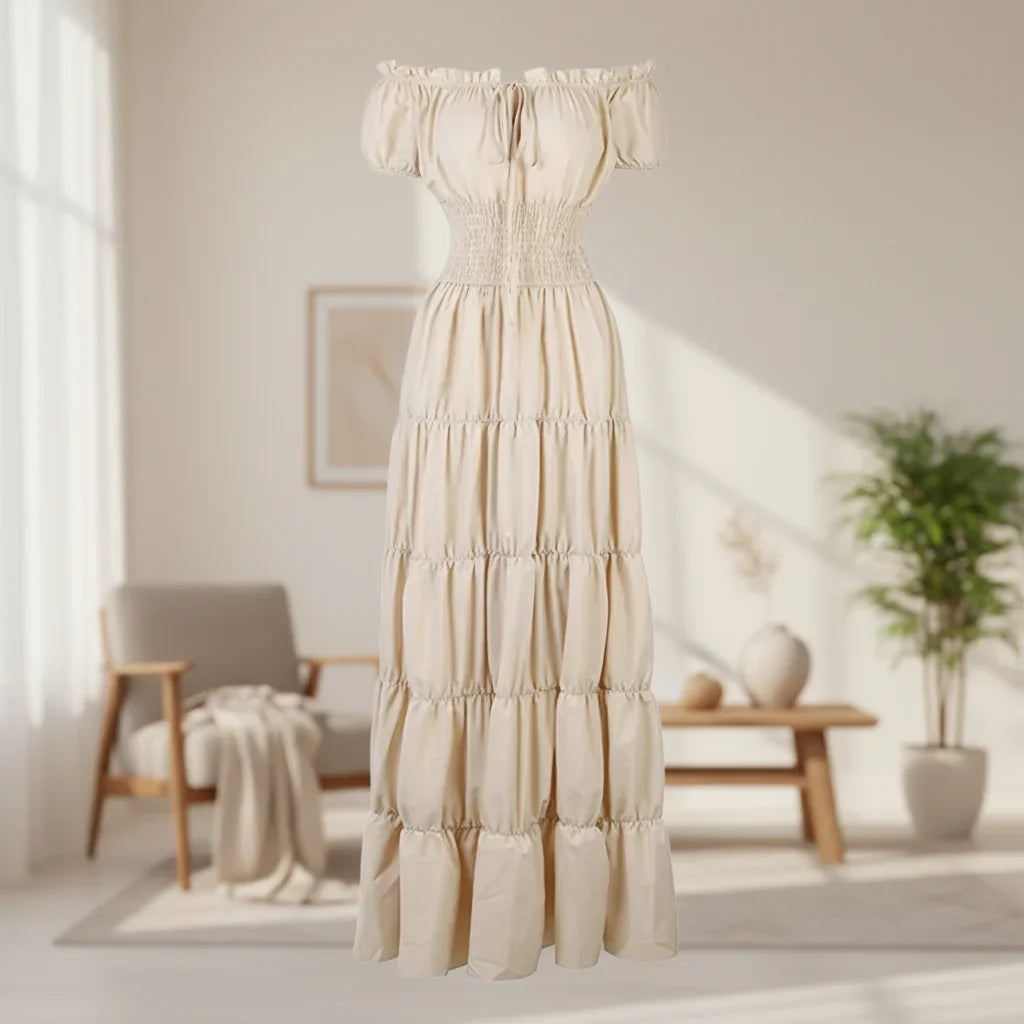 Robe d'été pour femmes Renaissance Moyen Âge Robe maxi longue