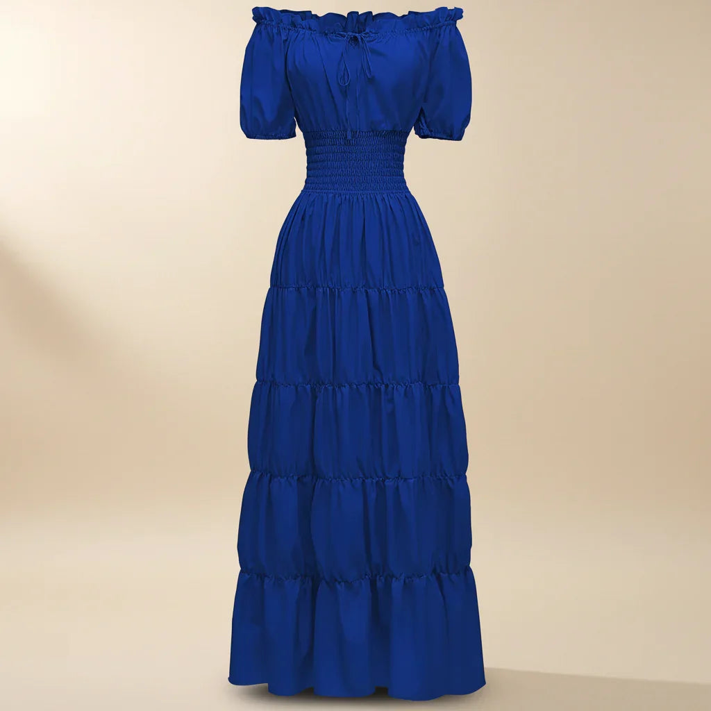 Robe d'été pour femmes Renaissance Moyen Âge Robe maxi longue