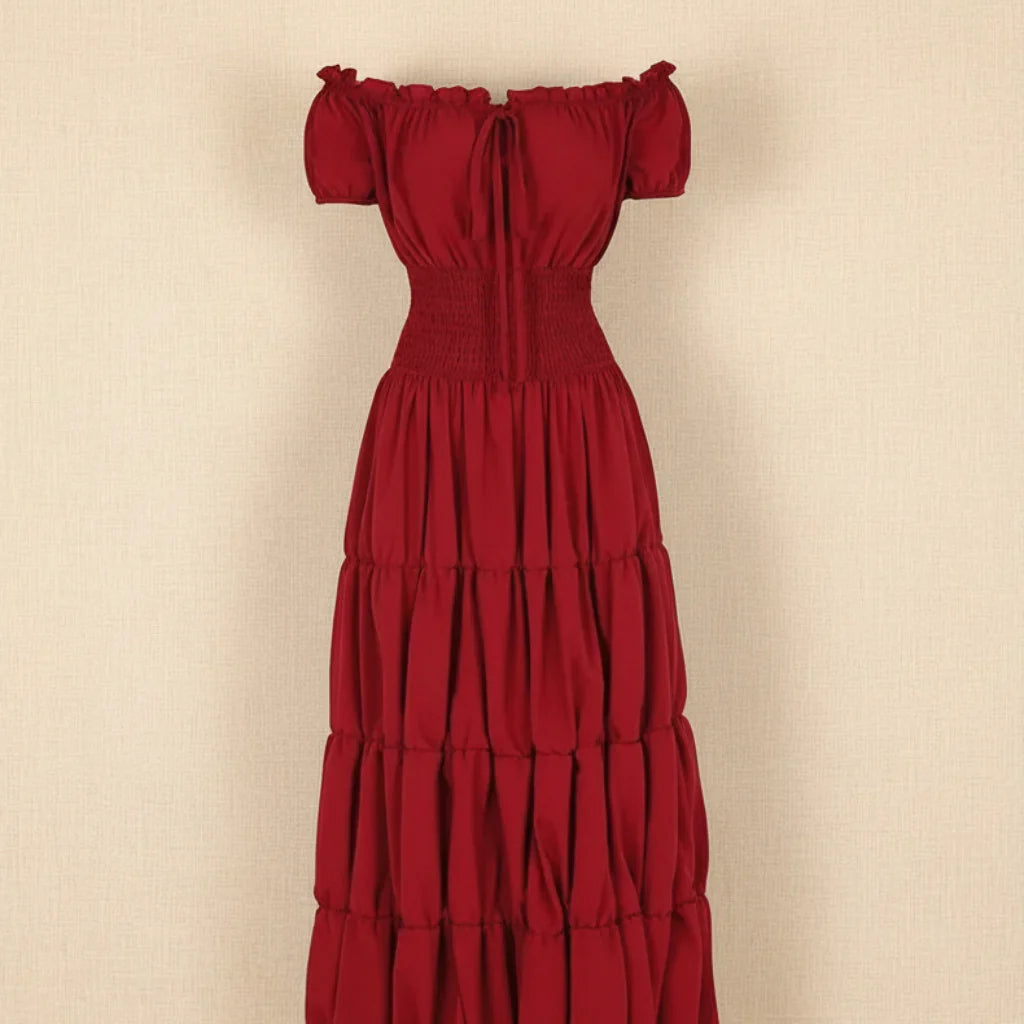 Robe d'été pour femmes Renaissance Moyen Âge Robe maxi longue