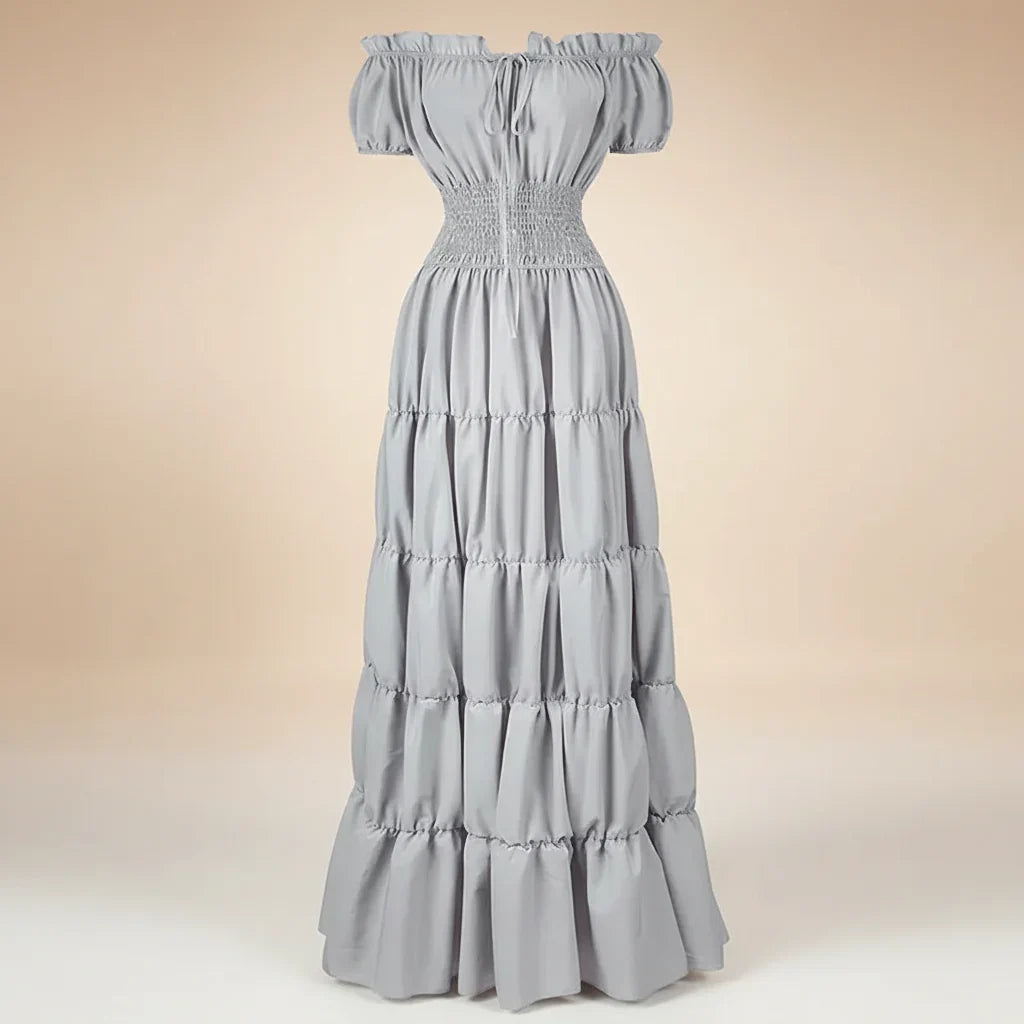 Robe d'été pour femmes Renaissance Moyen Âge Robe maxi longue