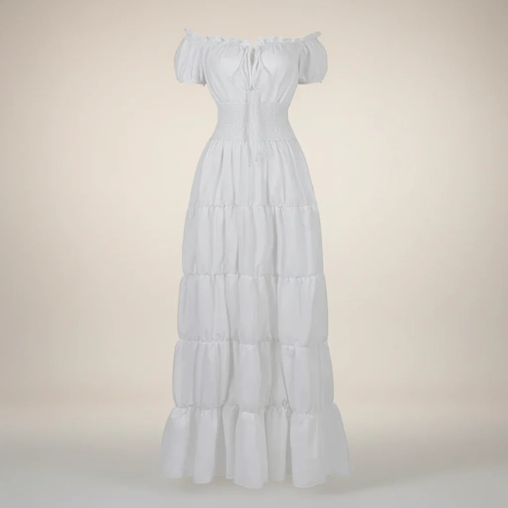 Robe d'été pour femmes Renaissance Moyen Âge Robe maxi longue