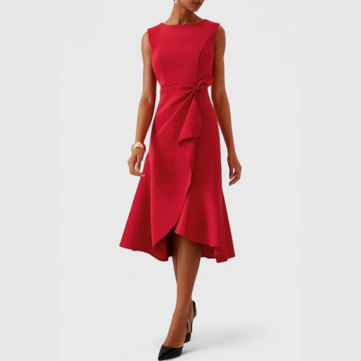 Olga | Robe Midi Asymétrique Sans Manches