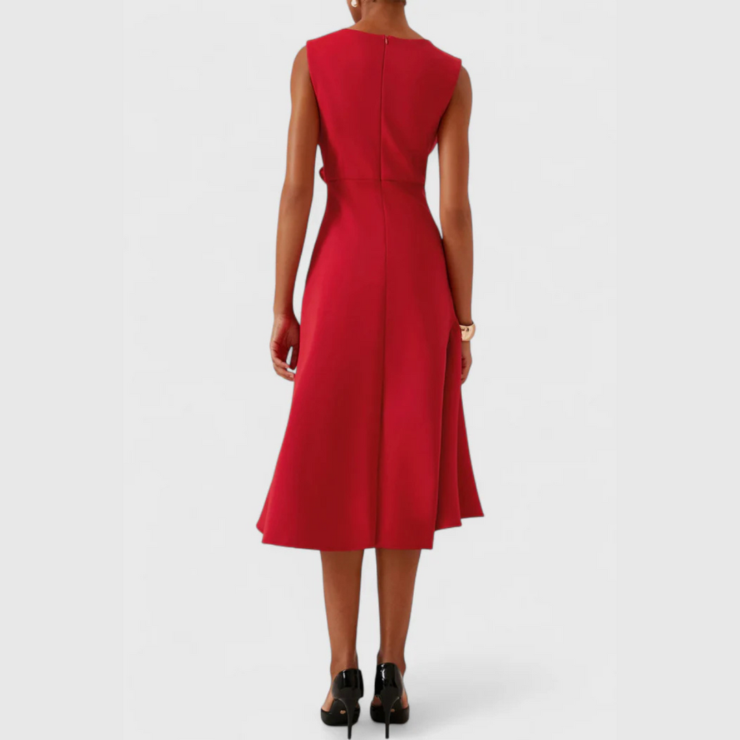 Elfriede | Robe Midi Sans Manches Drapée Asymétrique – Midi Drapée Asymétrique 2026