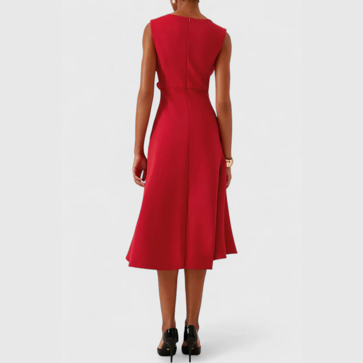 Elfriede | Robe Midi Sans Manches Drapée Asymétrique – Midi Drapée Asymétrique 2026