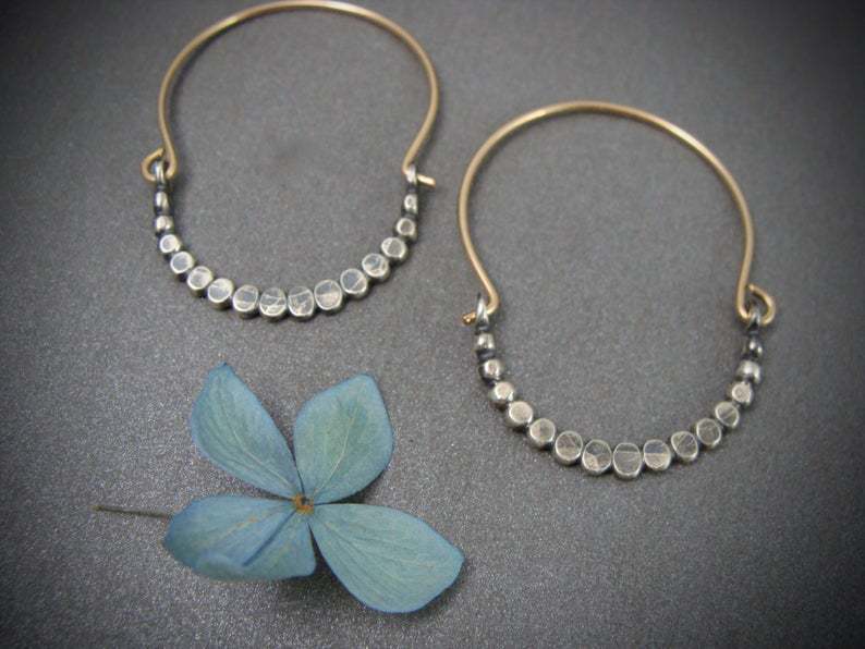 Boucles d'oreilles Boho en argent cubique