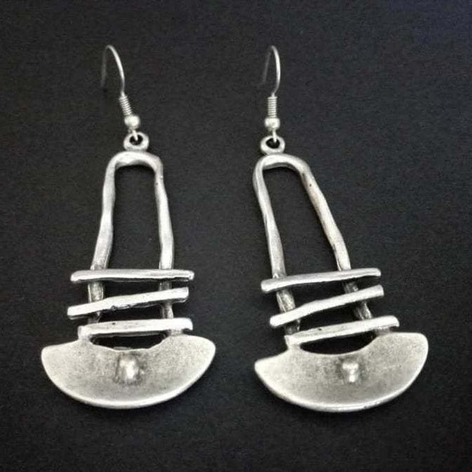 Boucles d'oreilles en demi-cercle géométrique