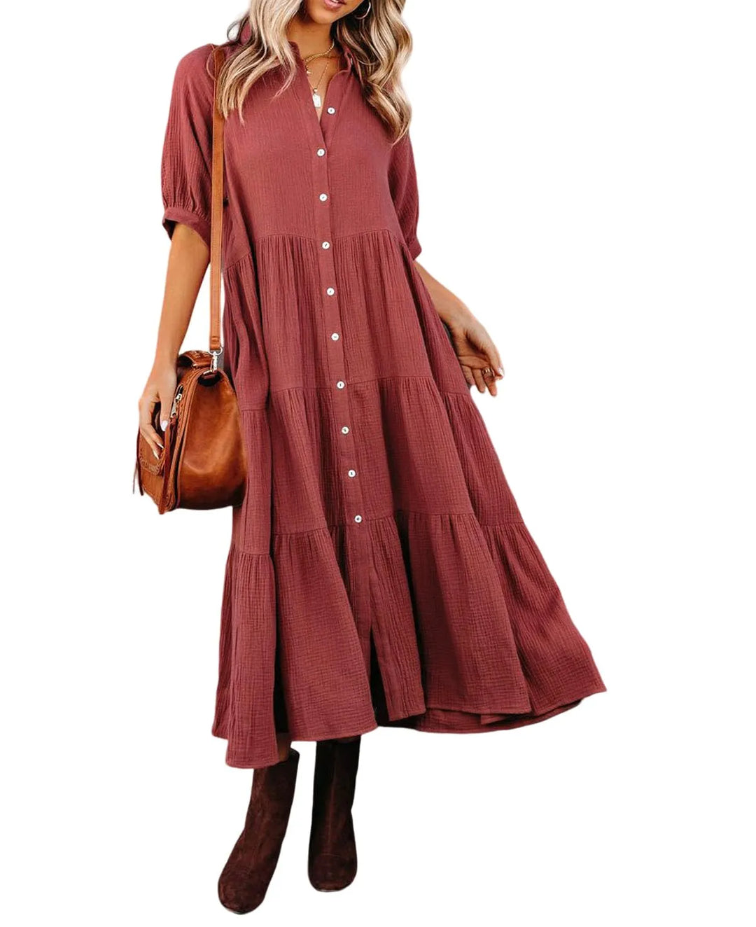Klara - Robe midi avec poches
