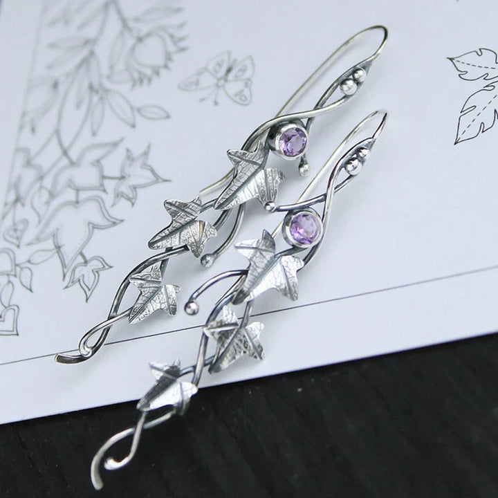 Boucles d'oreilles Elfen Feuille Vintage