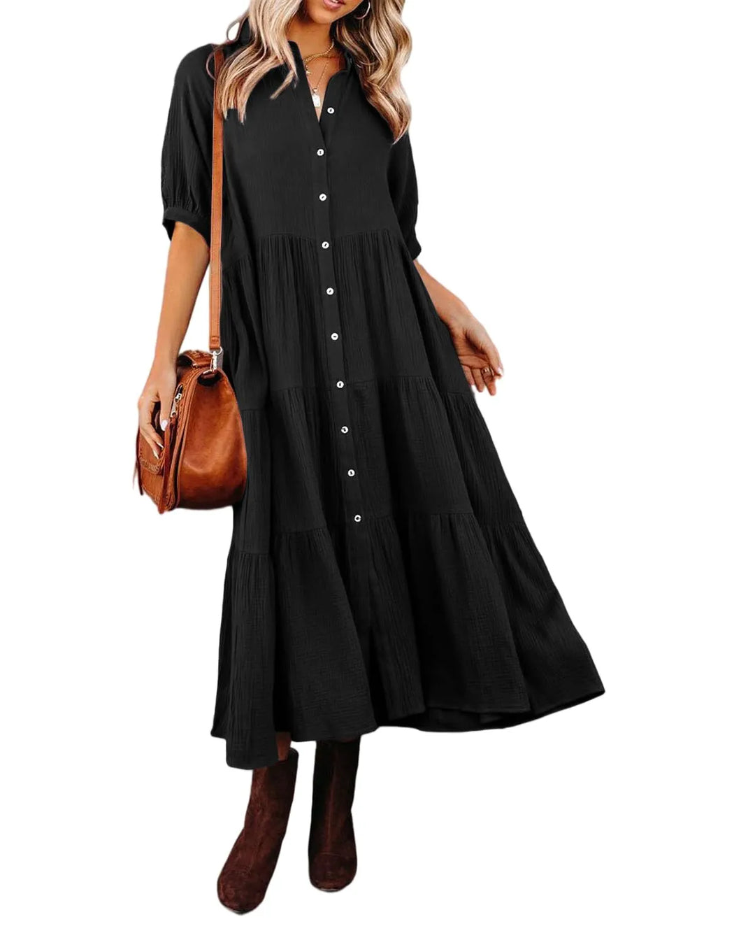 Klara - Robe midi avec poches