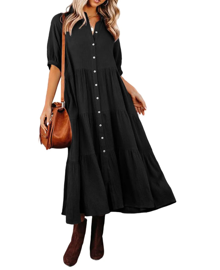 Klara - Robe midi avec poches